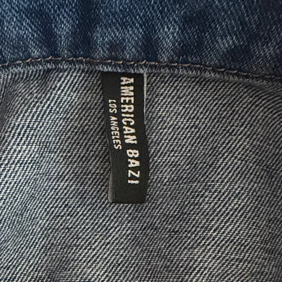 American Bazi Distressed Blue Denim Jacket - Picture 3 of 4